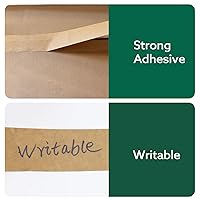 Vista 4 de 6 rollos de cinta de embalaje marrón de 2 pulgadas a granel, cinta de embalaje de papel kraft mejorada 2025, 2 pulgadas x 55 yardas, envío de cartón