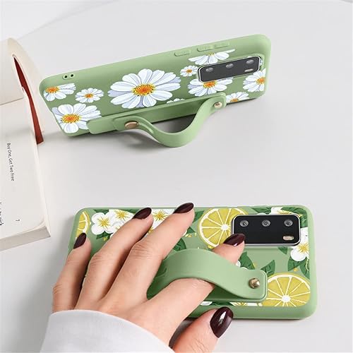 Miniatura 3 de KAPUCTW Paquete de 2 fundas para Huawei Y9 Prime 2019 con correa para muñeca, diseño de flores lindas, funda para teléfono, funda de silicona suave