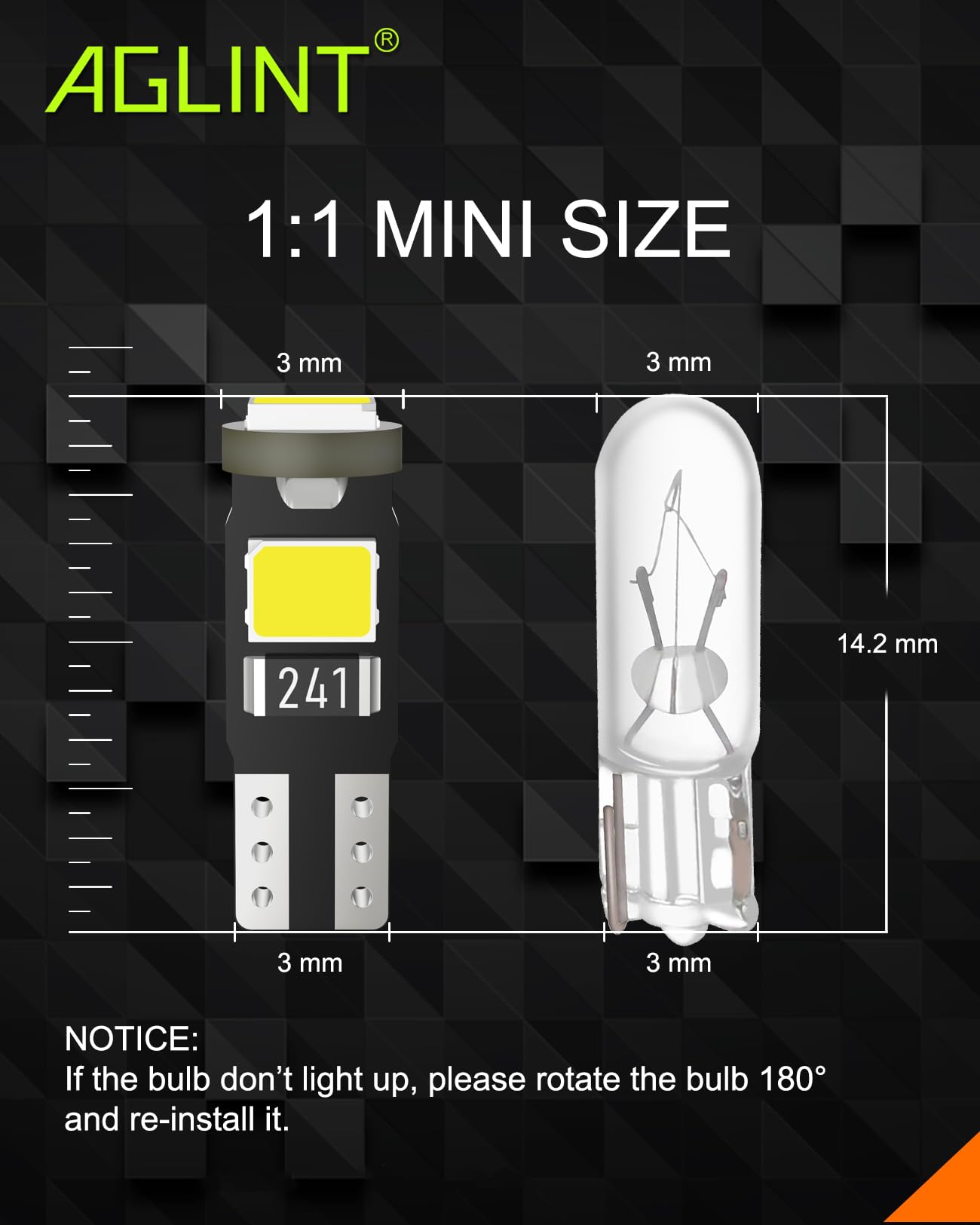 Lampadine LED T5 W3W 12V - Per Luci Auto Interno, 10 Pezzi, Bianco 6500K - Foto 5