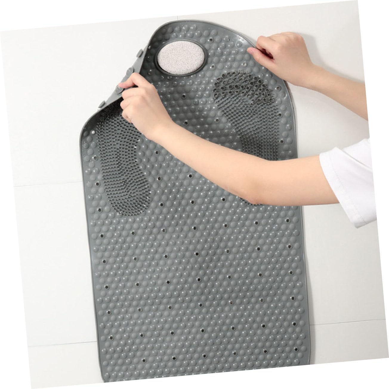 Tappetino Doccia Ventose, Pvc, 105 Ventose Antiscivolo | Fori di Drenaggio Multipli, Effetto Massaggio Plantare, Superficie Resistente All’umidità