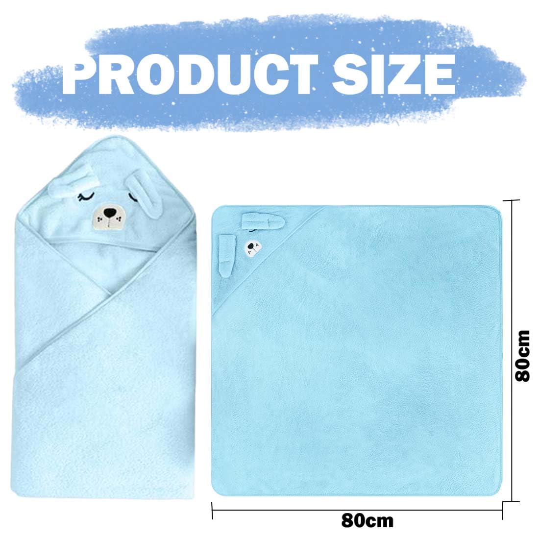 1 Pezzo Asciugamano Con Cappuccio Per Bambini, Accappatoio Neonato Extra Morbido E Super Assorbente, Asciugamano Assorbente Con Cappuccio Indossabile