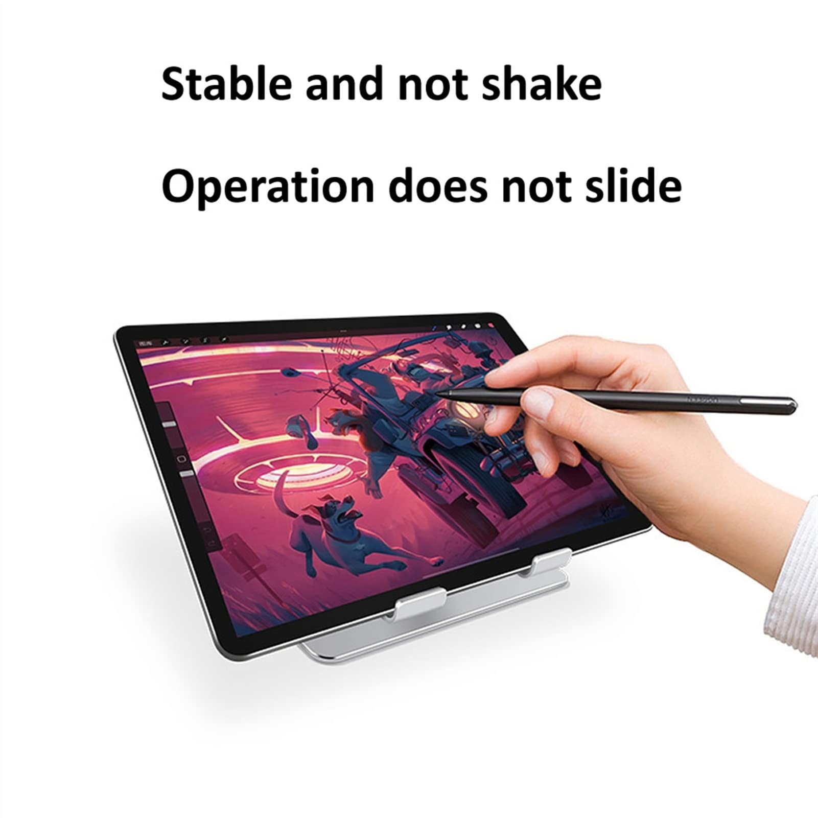 Stojak na tablet Stojak typu tablet, regulowany uchwyt na stabilizowany uchwyt do stacji dokującej, aluminiowa podwójna osi stoiska tabletki do 3,5-13 "Tabletki i smartfony Uchwyt do tabletu (Color :