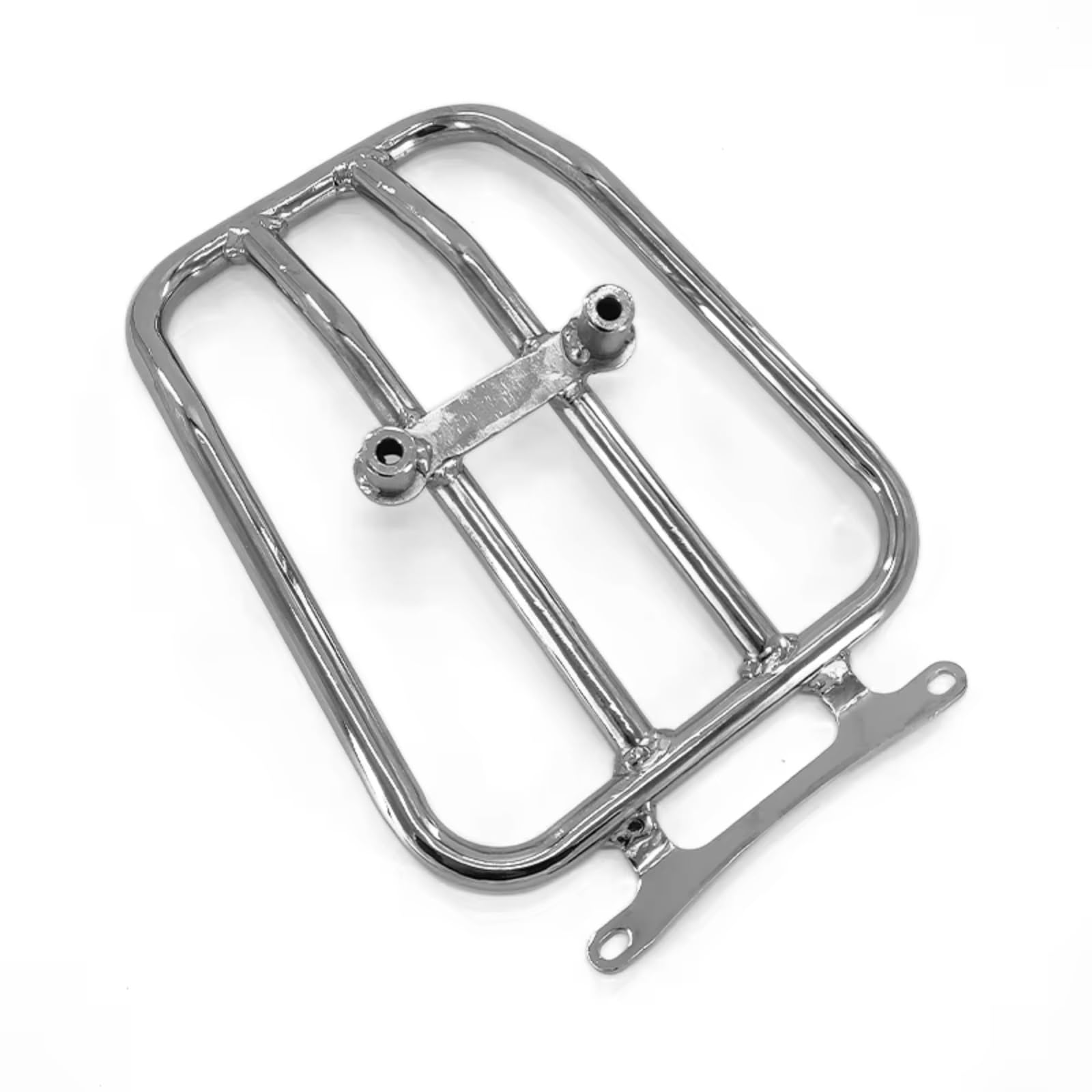 Motorrad-Heckträger Kompatibel Mit Lambretta G350 G 350 Alle Baujahre Motorradzubehör Gepäckträgerhalterung Für Den Hinteren Gepäckträger(Chrome)
