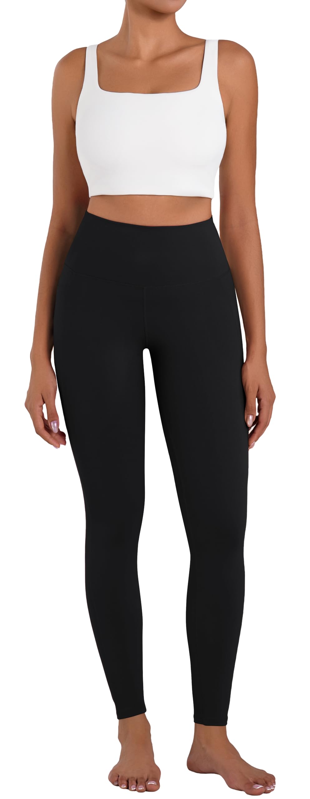 Sunzel - Leggings da allenamento da donna contenitivi a vita alta, nero, XL