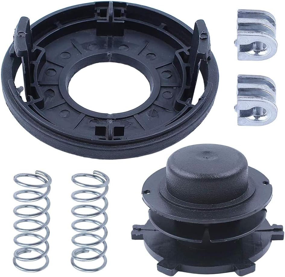 String Trimmer Replacement Parts For Head Spool And Cover Cap 6pcs Kit For FS44 FS80 FS83 FS85 FS100 FS110 FS120 FS130 FS200 With Spring Line Feed Eyelet Accessories Brush And Trimmer