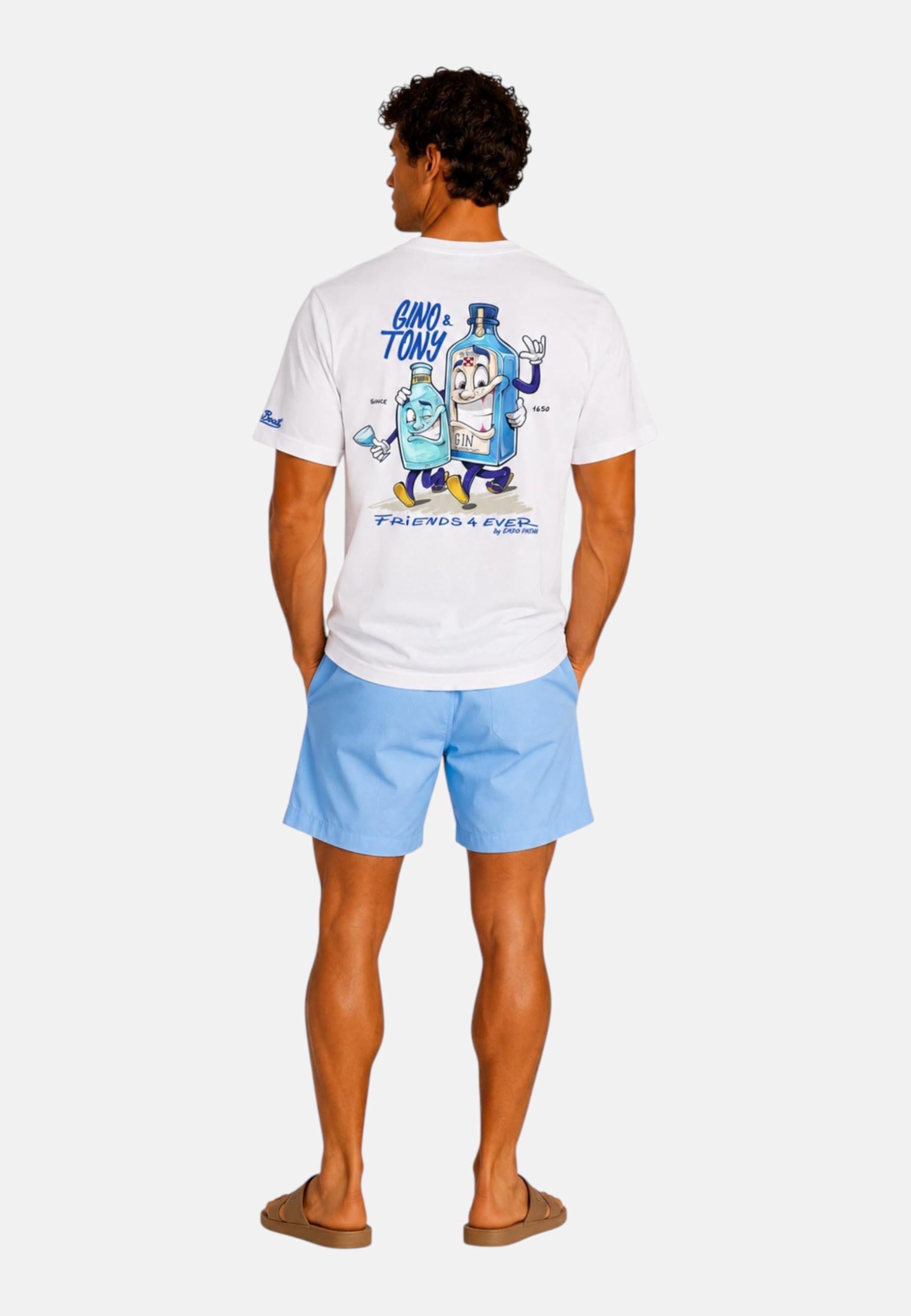Saint Barth Mc2 - Camiseta de manga corta para hombre de algodón PRL0002-Cpt Gino Tony
