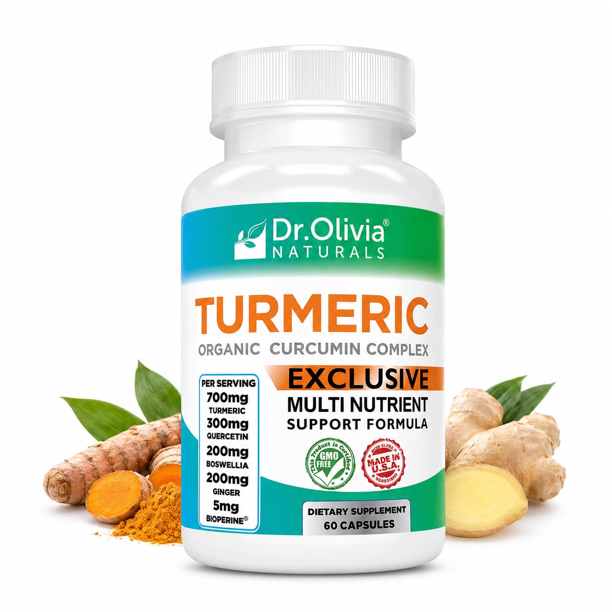 Dr. Olivia Naturals Organic Turmeric Curcumin Complex