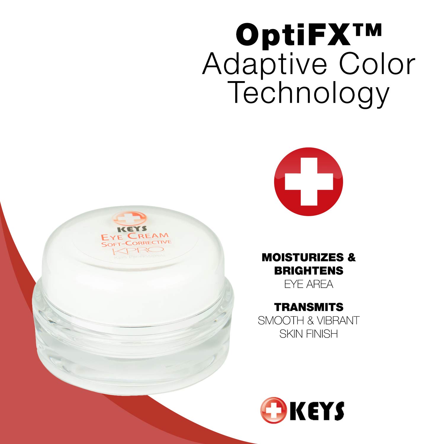 Keys Care KPRO Illuminating Tinted Eye Cream with OptiFX Adaptive Color Technology | Moisturize, Smooth, and Fill Undereye | 100% All-Natural & Hypoallergenic (0.5 oz)