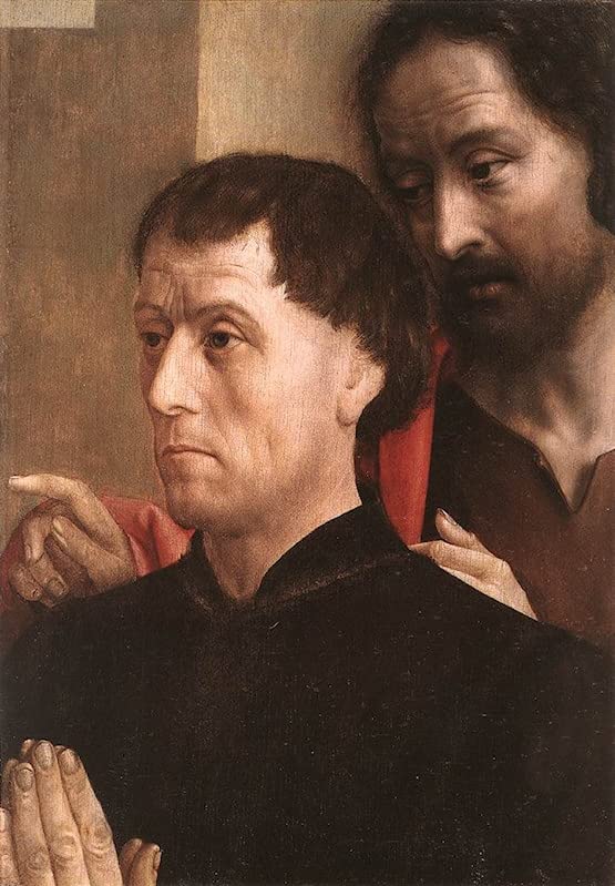 Impression d'affiches Van Der Goes | Portrait de donateur avec saint Jean-Baptiste 60x90cm