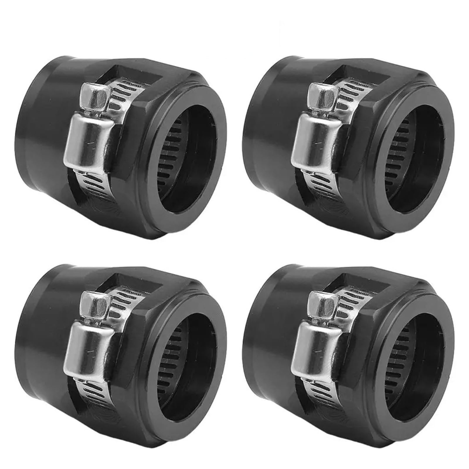 Abrazadera AN12 de acabado para manguera de coche y radiador universal color negro 4 uds 8