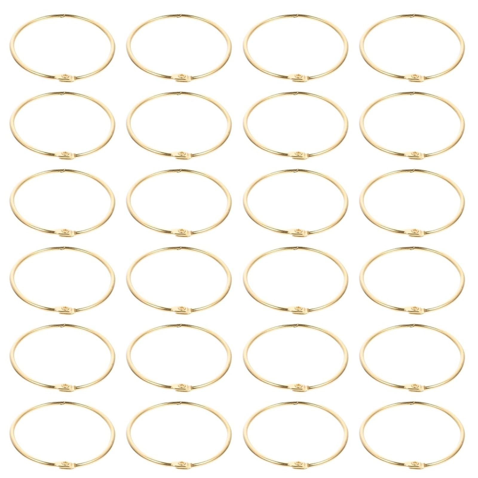 Shower Curtain Rings 24Pcs Metal Round Curtain Hanging Rings Circular Shower Hooks for Heavy Lightweight Curtains