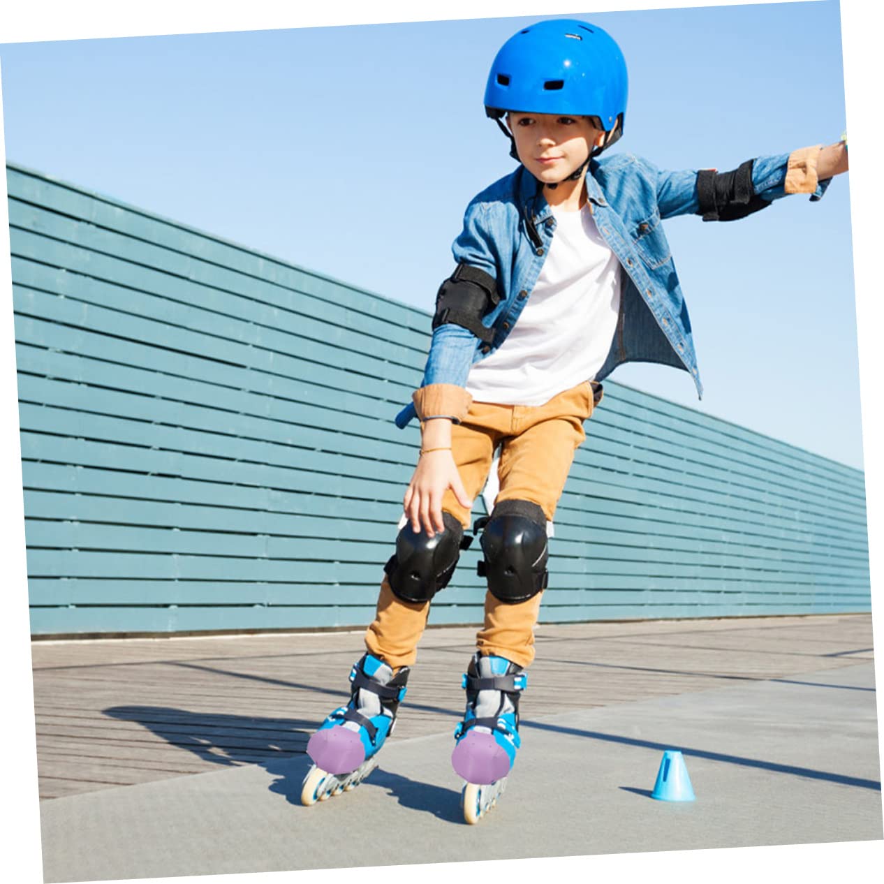 Kisangel Skate-Stiefel Skate-Helm Skate-ausrüstung Skate-zehenkappen Skate-socken Skating-socken Tuff-zehe Schützend Beschützer Knöchelstabilisator Schuhe Violett Leder
