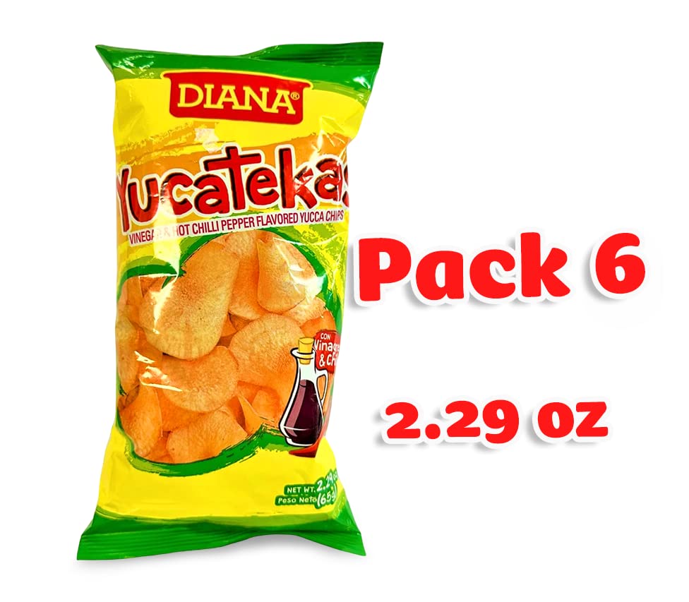 Miniatura 2 de Diana Yucatekas (vinagre y chile picante saborizado con chips de yuca) 2.29 onzas, 2.29 oz mismo gran sabor. (Paquete 06)