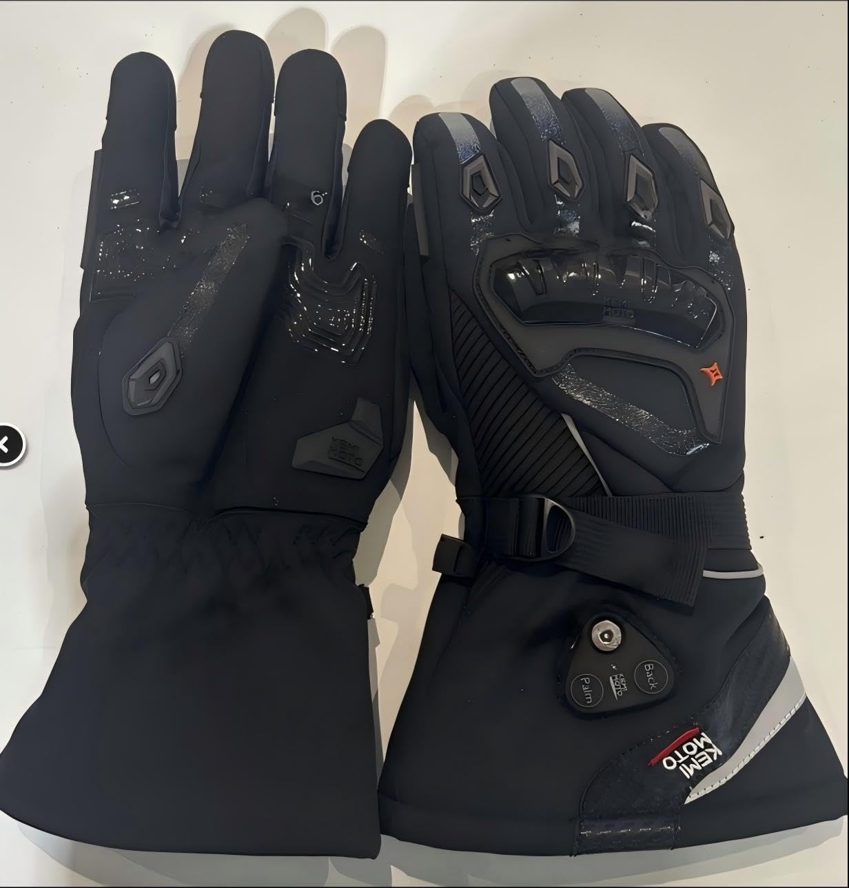 KEMIMOTO Guantes calefactables para moto, diseño magnético, resistentes al agua y al viento, guantes térmicos con pantalla táctil, guantes de invierno para moto para hombre y mujer