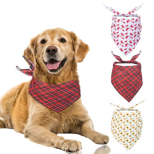 JakZeay ペット用品、プリント入りペット用犬用首輪、猫用三角首輪、ペット用三角包帯 犬 バンダナ かわいい よだれかけ 簡単に取り外せます サイズが調節可能で 犬猫兼用 水洗いができます 三角バンダナ (C,S)