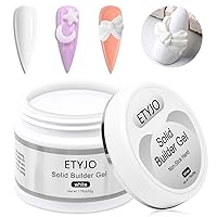 Vista 8 de Constructor de gel sólido para uñas, 1.76 oz de gran capacidad, transparente, antiadherente, 3D, para arte de uñas, extensión de uñas, gel duro