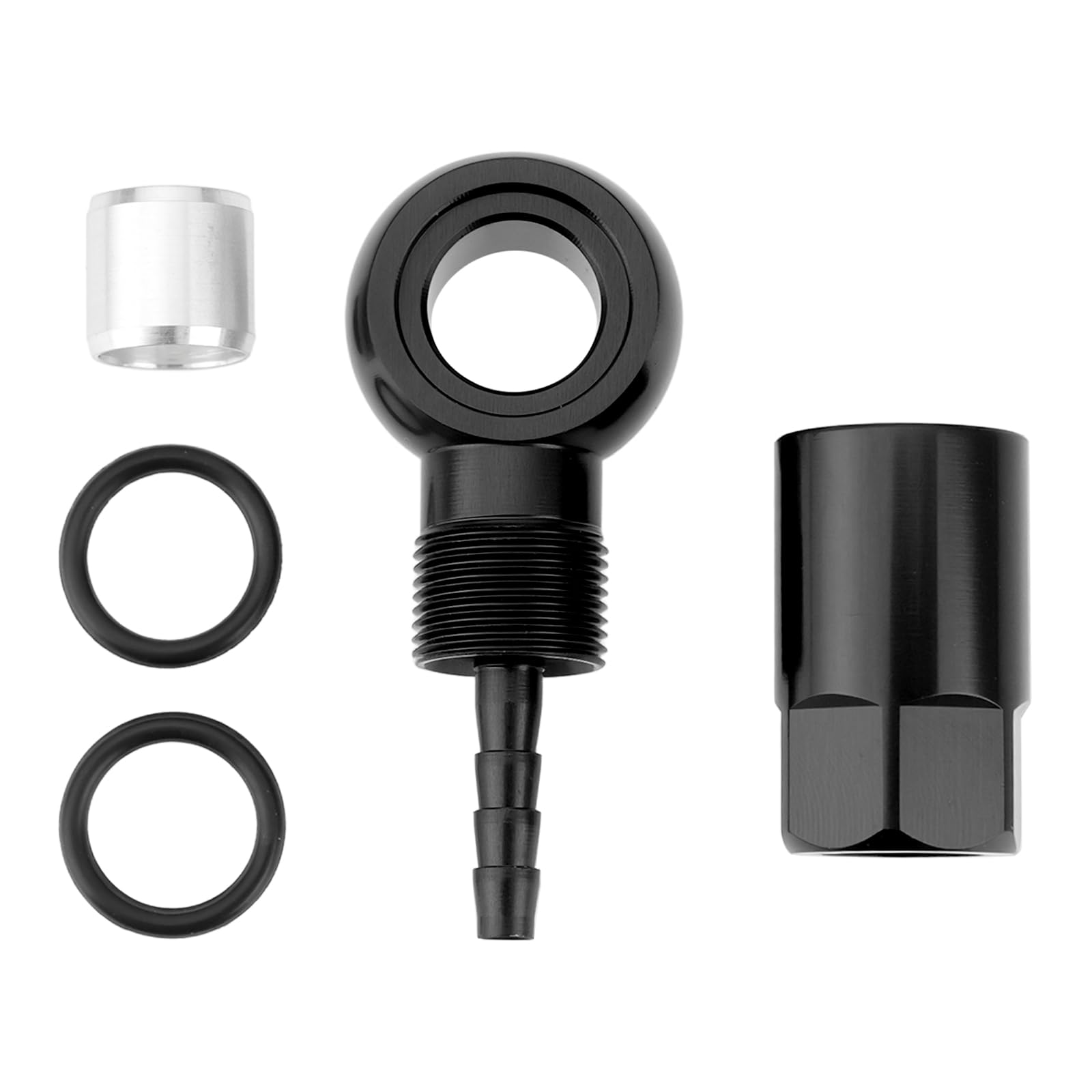 VGOL 1 Set Black Aluminum Alloy Bicycle Hydraulic Brake Hose Kit Compatible with Shimano SLX XT XTR