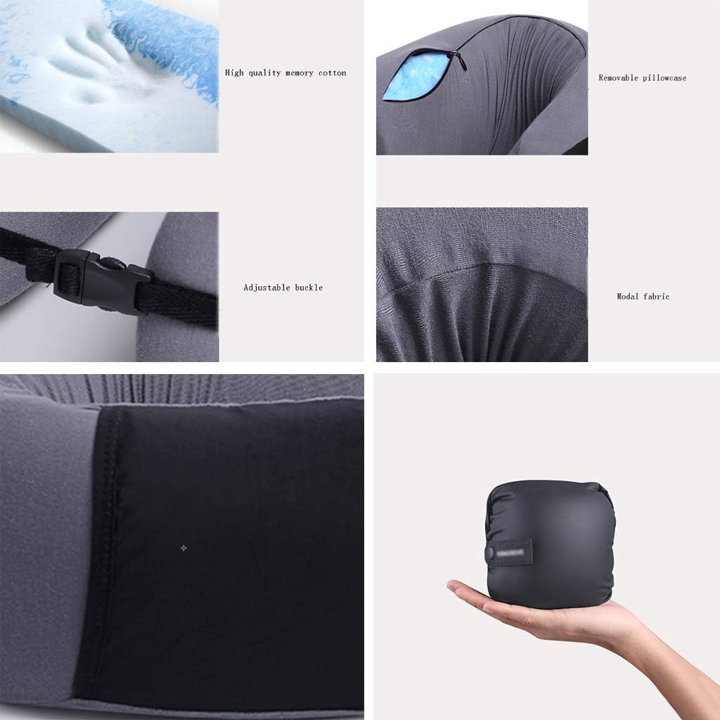 Travel Pillow Foam Pillow, Comfortable & Breathable Cover, Ergonomic Design Soft Full Neck Chin Support Adjustable