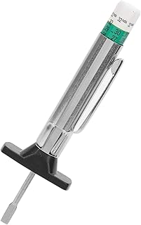 Medidor de Profundidad de la Banda de Rodadura del Neumático de Automóvil Probador Herramienta de Medición de Neumáticos de Automóvil Portátil Medición Fácil (amarillo y naranja)