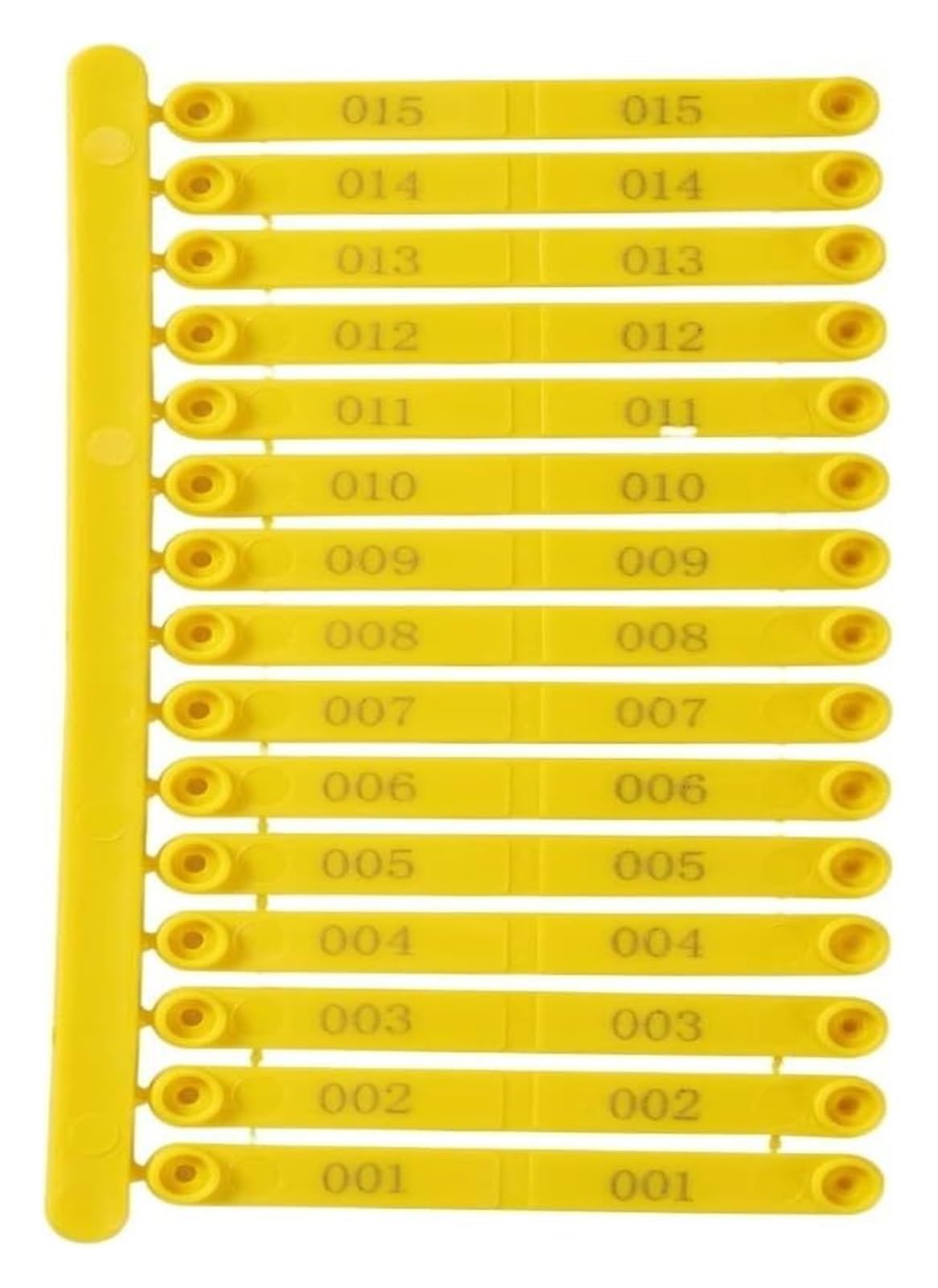 bagues pour pigeon， 100 pièces, anneau d'identification des ailes de poulet, oiseau canard caille Pigeon, Identificateur d'ailes de poulet(Yellow)