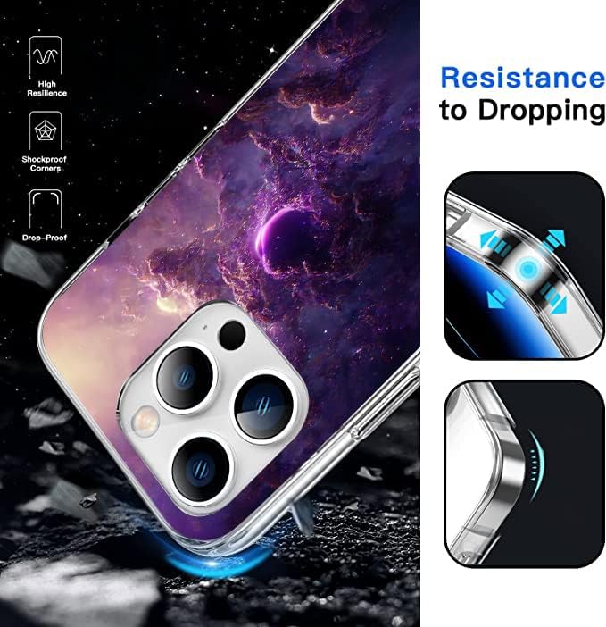 Miniatura 4 de Funda compatible con iPhone 12iPhone 12 Pro Funda estética Galaxy Beautiful Purple Space Design Case Soft TPU Slim Funda protectora de regalo para