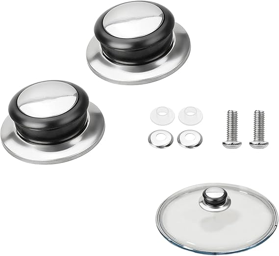 Pot Lid Knob, 2 Pack Cookware Lids, Saucepan Handles, Crock Pot Lid