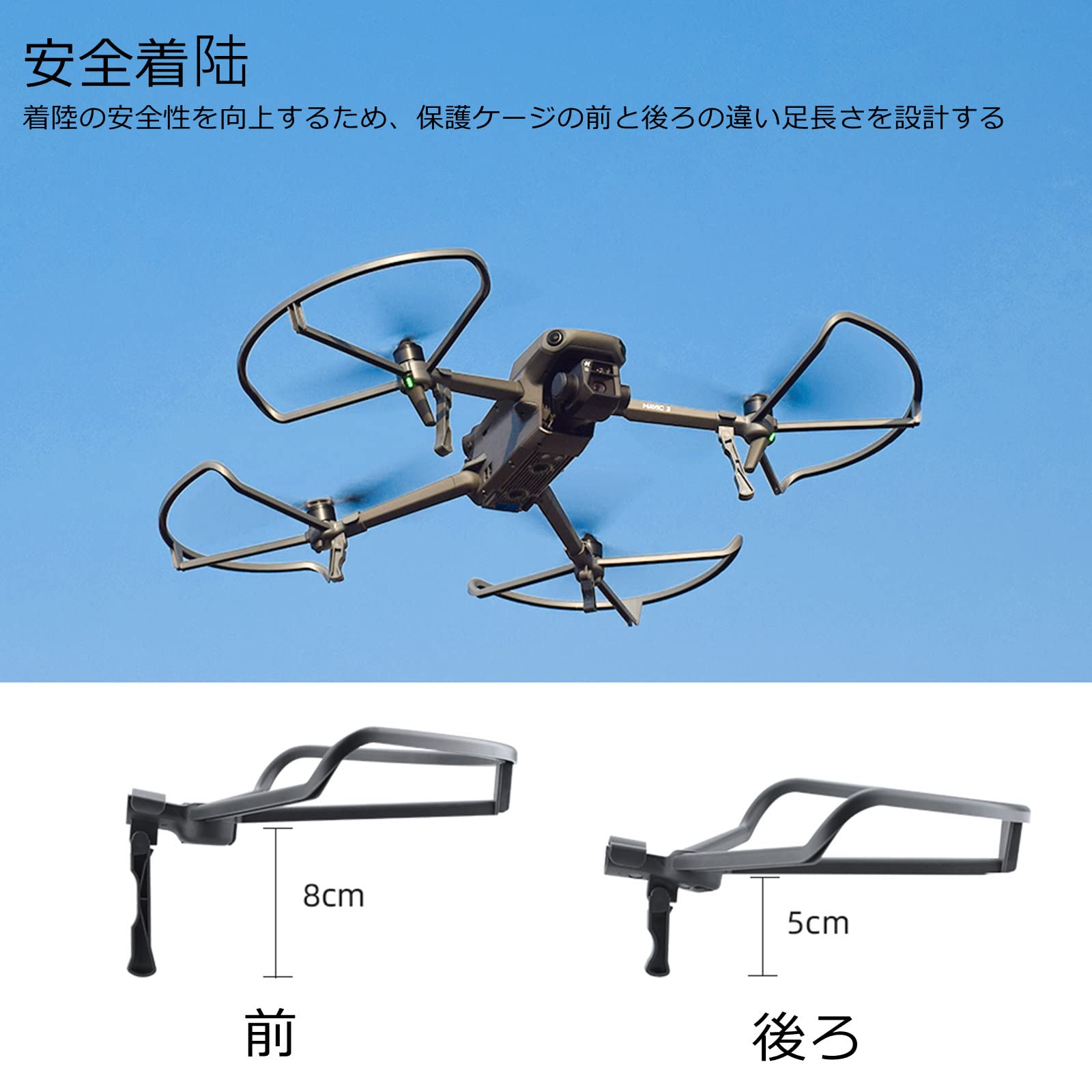 Amazon.co.jp: Lichifit DJI Mavic 3/Mavic3 CLASSIC用プロペラガード 