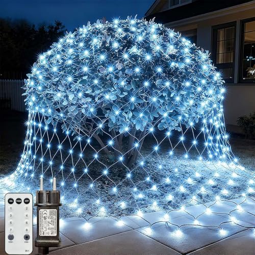 Filet lumineux LED pour jardin et balcon creez une ambiance magique sur vos haies
