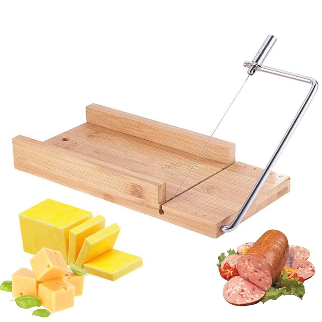 Fromage slicer cutter multifonctionnel avec lignes d'échelle pour beurre et jambon