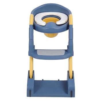 Dioche Potty Training Seat with Step Stool Ladder Non Slip Pads PVC Comfortable Toddler Potty Training Toilet Seat for Baby Boys Girls Blue