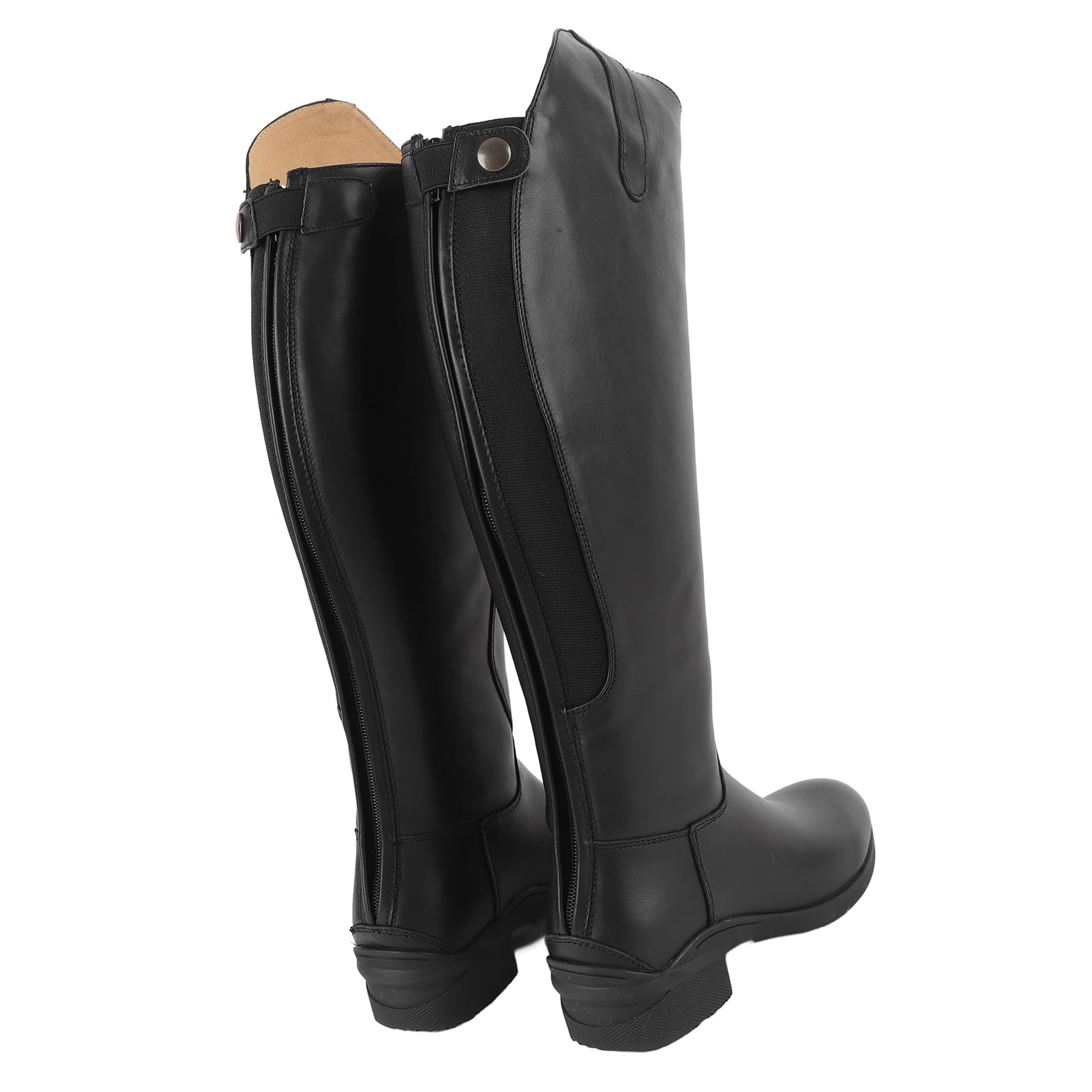 Keenso Stivali da Equitazione Alti Stivali da Equitazione in Pelle Eva con Supporto per Impugnatura con Cerniera Posteriore Design Alto al Ginocchio per Competizioni di Allenamento per Ciclisti