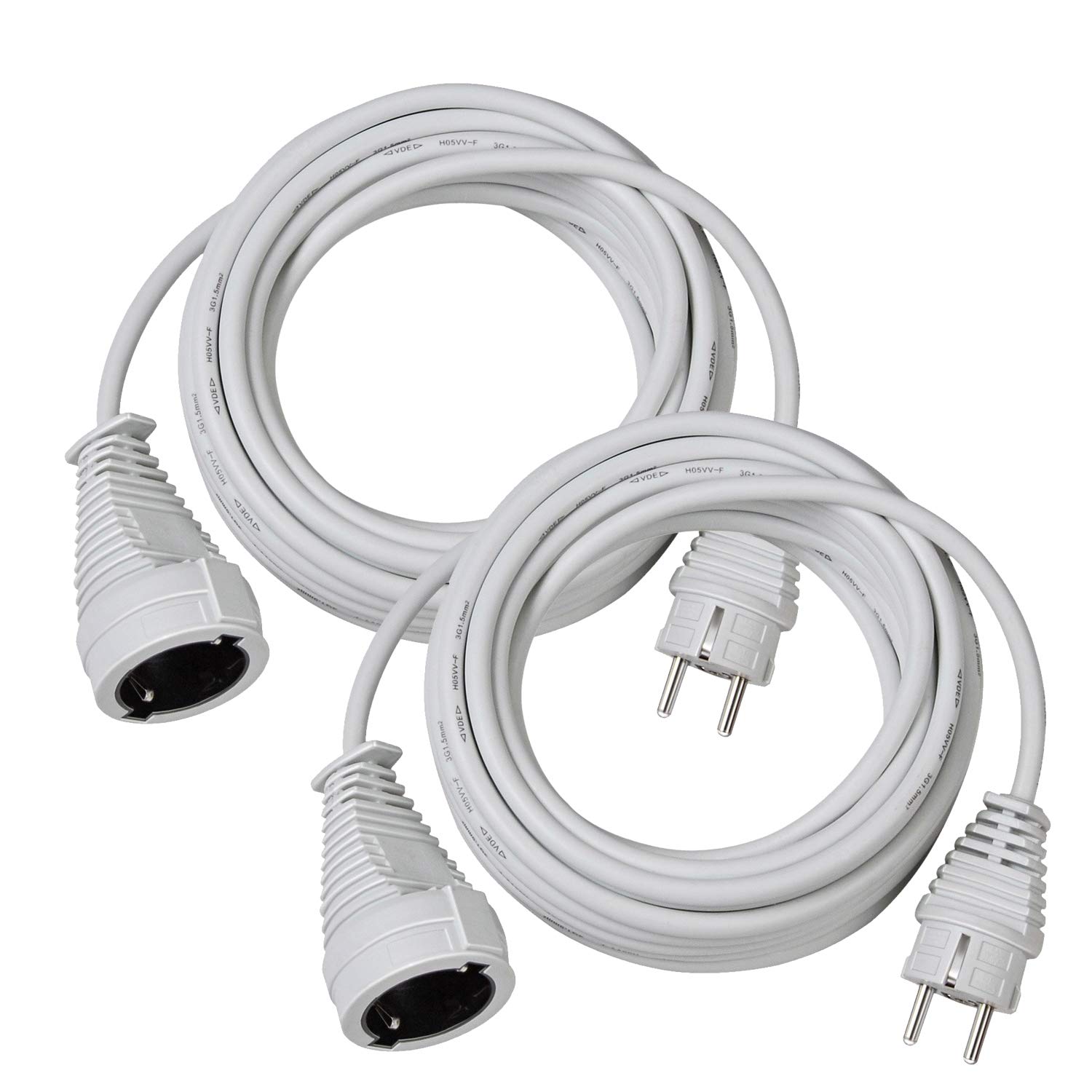 Brennenstuhl - Cable alargador de plástico con Enchufe y Acoplamiento (Cable alargador para Interior con Cable de 10 m)