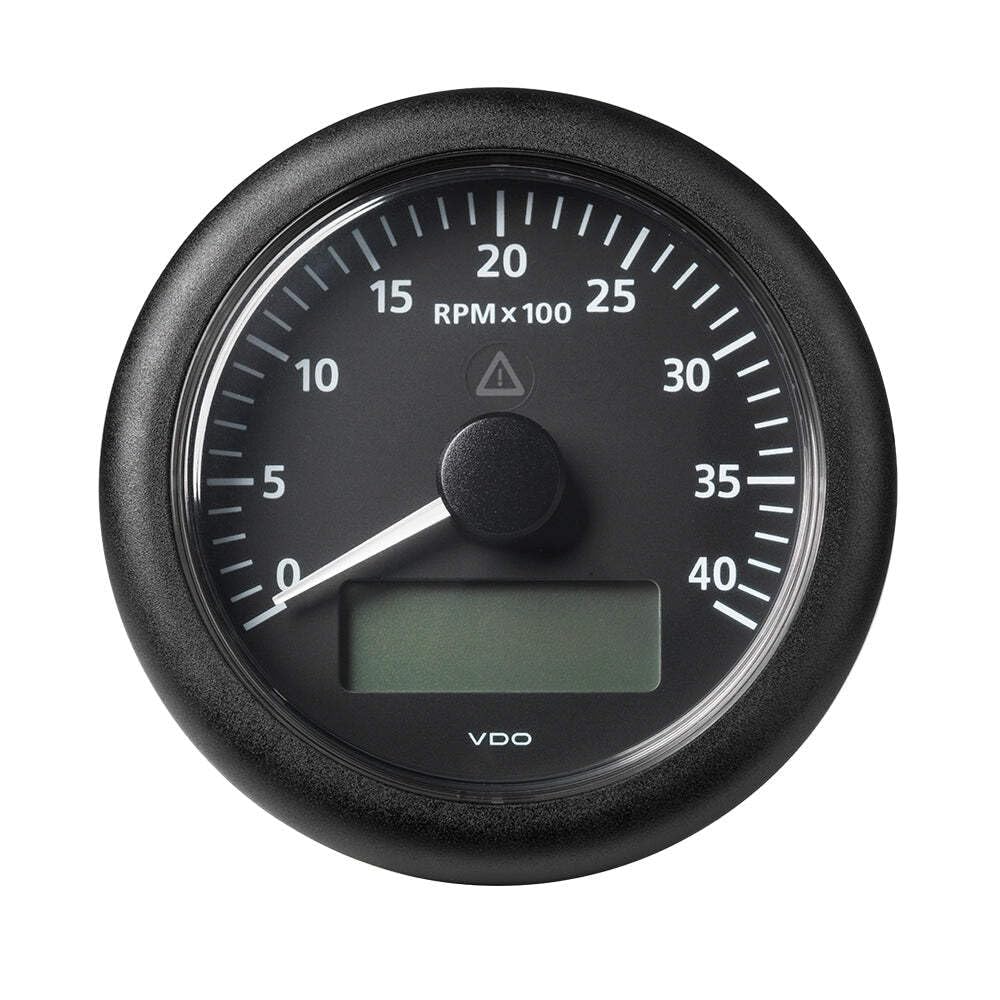 uflex VDO Marine 3-3/8" (85MM) ViewLine Tach w/Multifunction Display - 0 to 4000 RPM - Black Dial Bezel