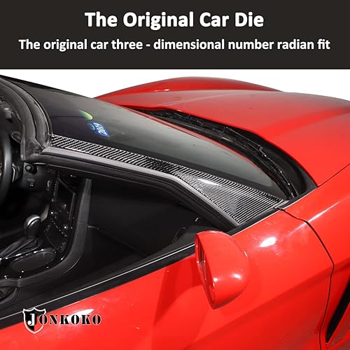 Miniatura 3 de 2 piezas de calcomanías de panel de pilar A de fibra de carbono suave para Chevrolet Corvette C6 2005-2013 Accesorios de moldeo de pilar A (negro)