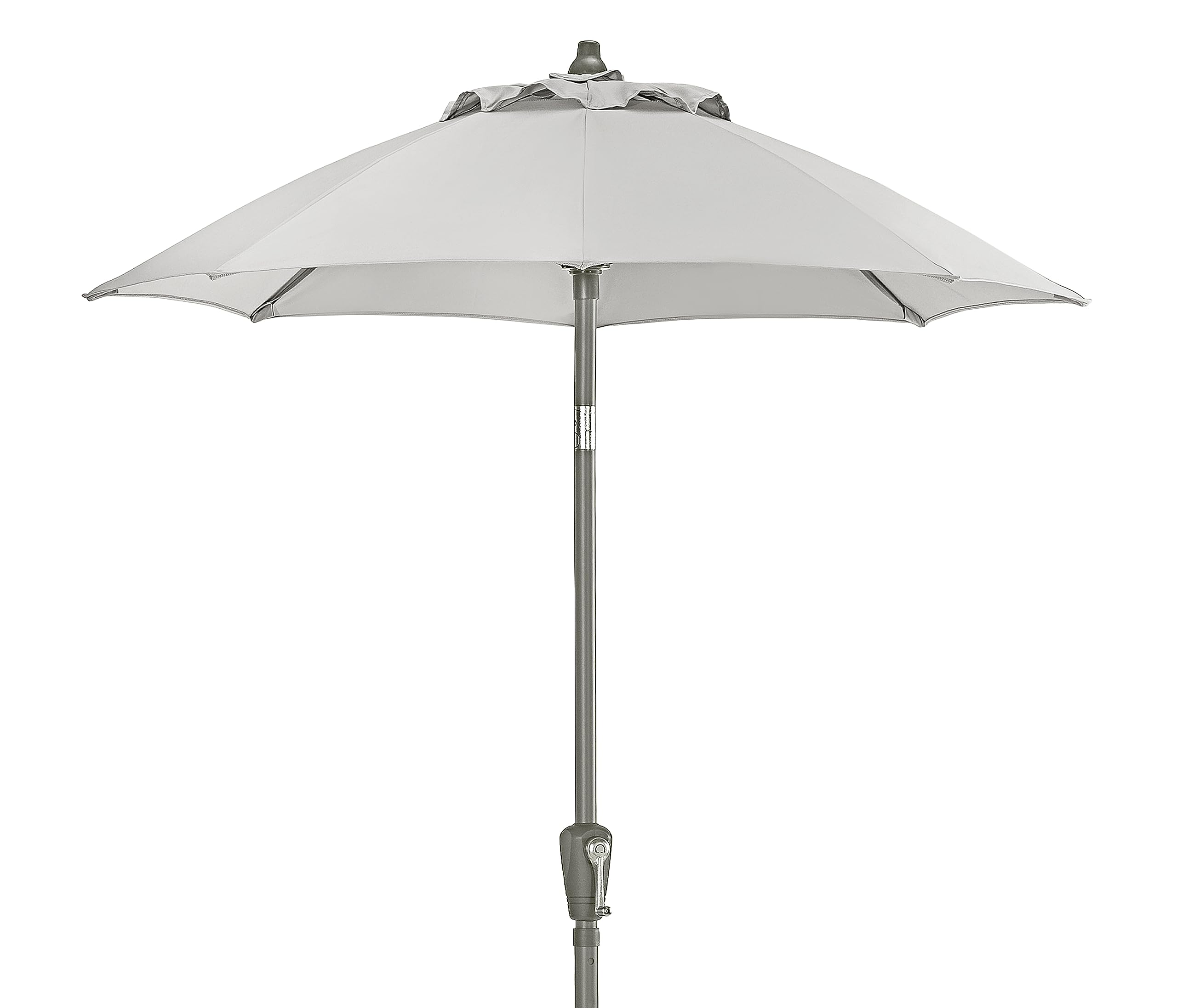 Dehner Vido parasol przeciwsłoneczny, Ø 150 cm, wysokość 221 cm, aluminium/poliester, jasnoszary