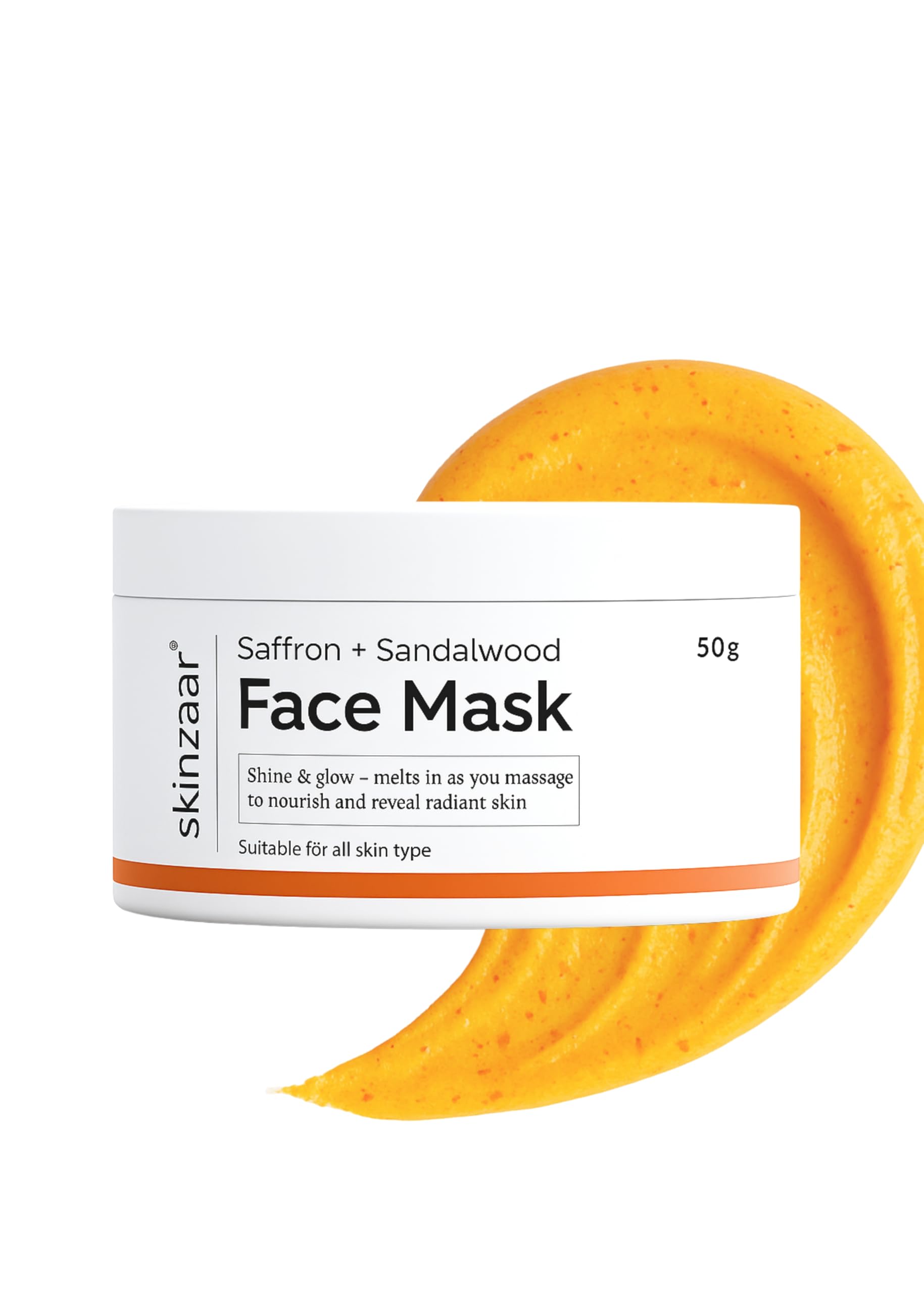Saffron & Sandalwood Face Mask 50g – Brightening, Pigmentation & Glow Mask with Jojoba Beads | Deep Hydration, Pore Cleansing & Even Skin Tone | No Harsh Chemicals-image-42