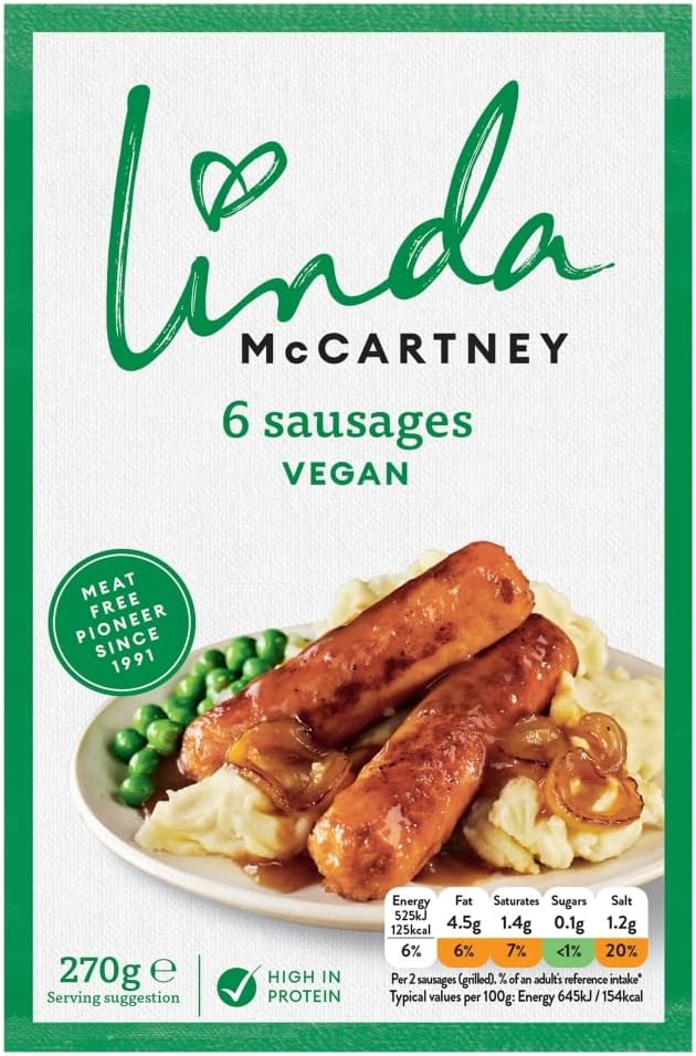Linda McCartney 6 Frozen Vegan Sausages 270g