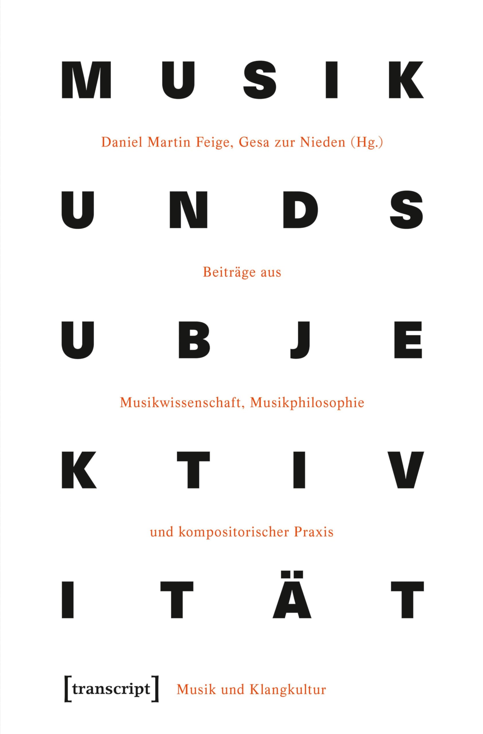 Musik und Subjektivität contributions allemandes en philosophie musicale