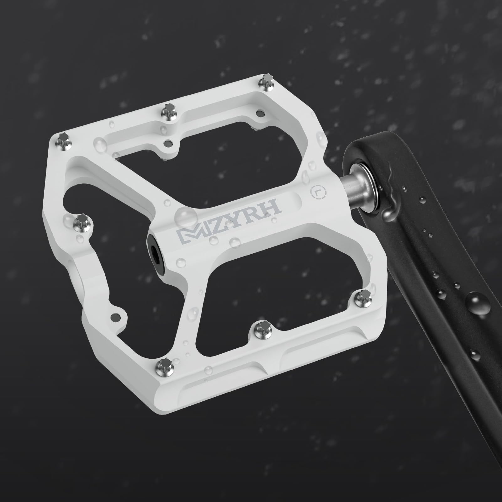 MZYRH Pedały rowerowe do rowerów górskich, 9/16", 3 łożyska, antypoślizgowe, lekkie stop aluminium, platforma rowerowa, pedały do rowerów górskich, wyścigowych