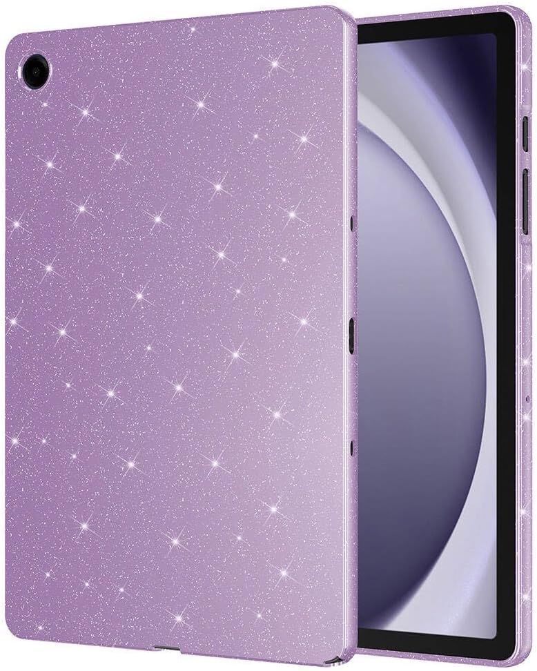 Samsung Galaxy Tab A9 Plus 11inç ile uyumlu Kılıf Işıltılı Parlak Görünüm Koton Case X210 X216 X218 Lila
