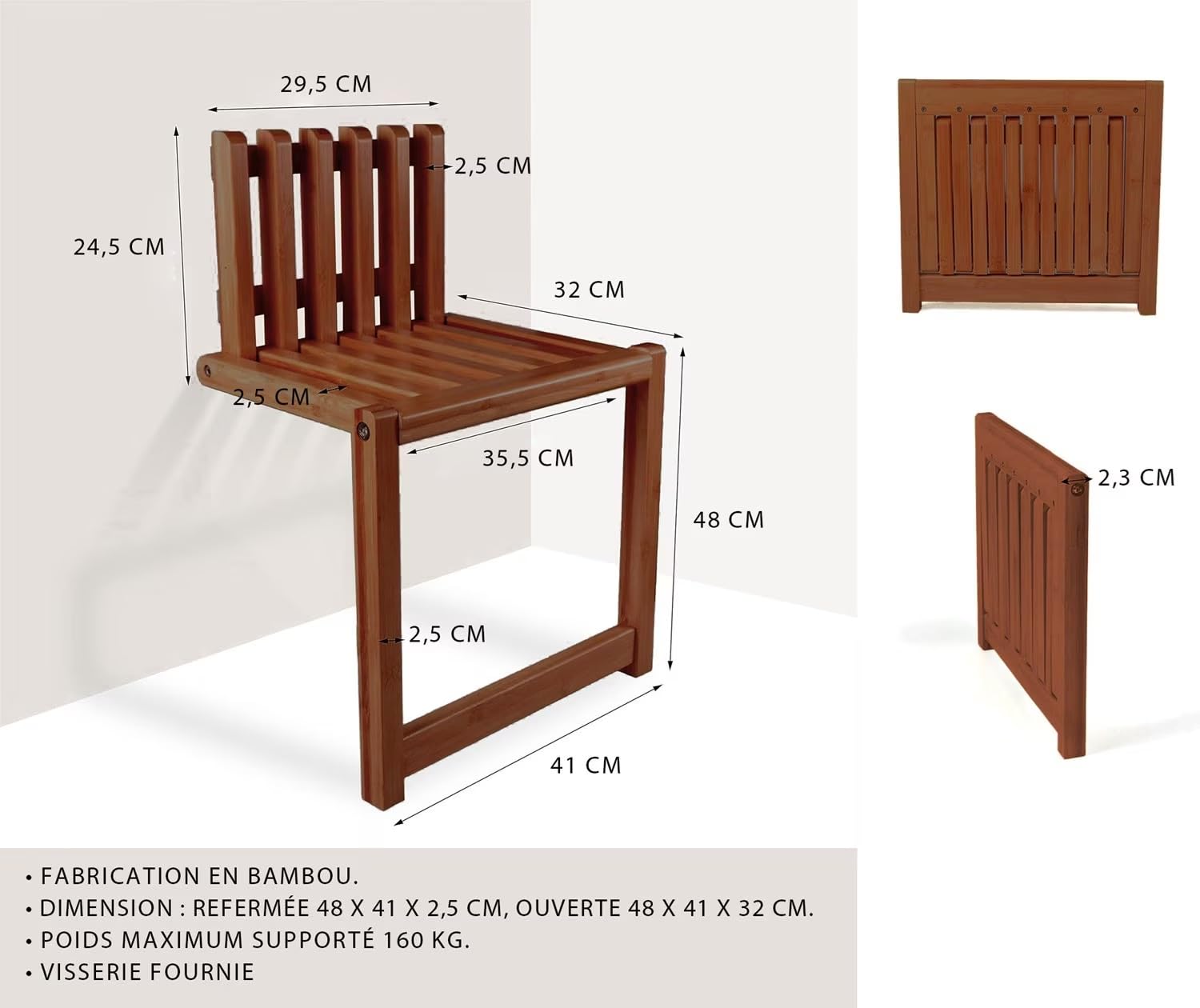 VIBELL Chaise Pliante Murale