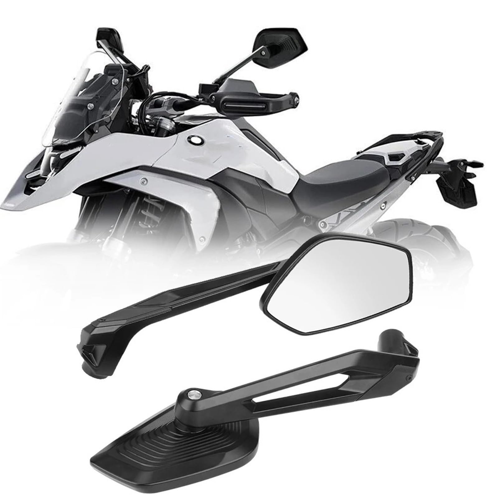 Bmw Gs Rear View Mirror Riser Fiat Rear-View Mirrors Rear View Mirrors Black Adjustable Rear View ...
