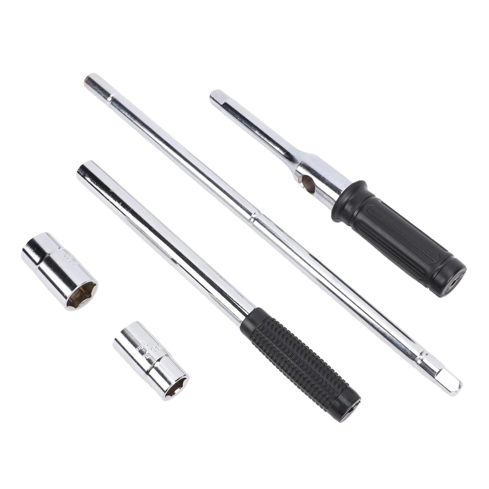 Extended Lug Wrench with 280mm Extension Bar | Stal chromowo-wanadowa poddana obróbce cieplnej, Uniwersalna do sedanów i SUV-ów, Zawiera 4 gniazda
