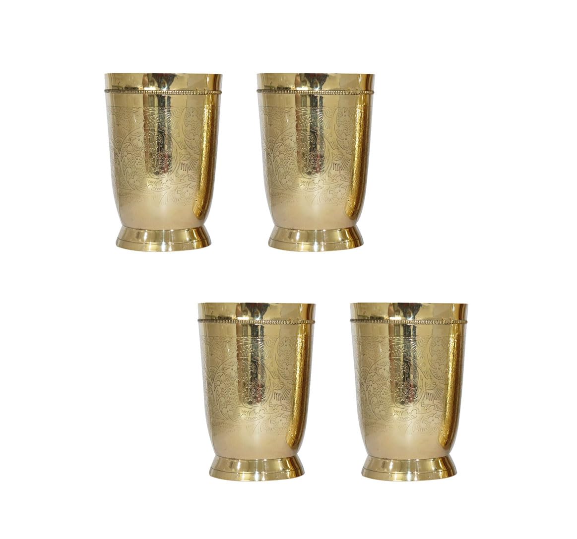 BRACOP® Szklanka do wody Kieliszki do wina Zestaw kubków z mułami moskiewskimi Nowoczesne wyroby szklane Kubki ze złotej czystej miedzi na imprezę, wesele, rocznicę, prezenty w postaci kubków na wodę
