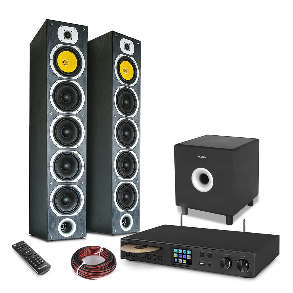 Buy Audizio Tower HiFi System with SHFT57B Speakers, Subwoofer, DAB+