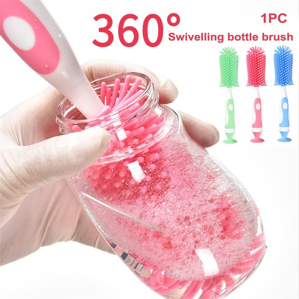 Washing Kitchen Soft Silicone Temperature Resistance Feeding Bottle Brush Spout Tube Teat Household Remove Stains Cup Cleaning