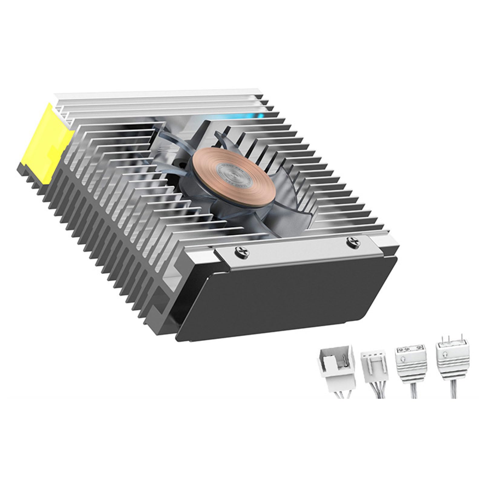 HapGlan M.2 2280 NVMe SSD Heat Sink Aluminum Alloy Radiator Dissipation Thermal Pad ARGB Tower Heatsink Coolers Fan Cooling Fan