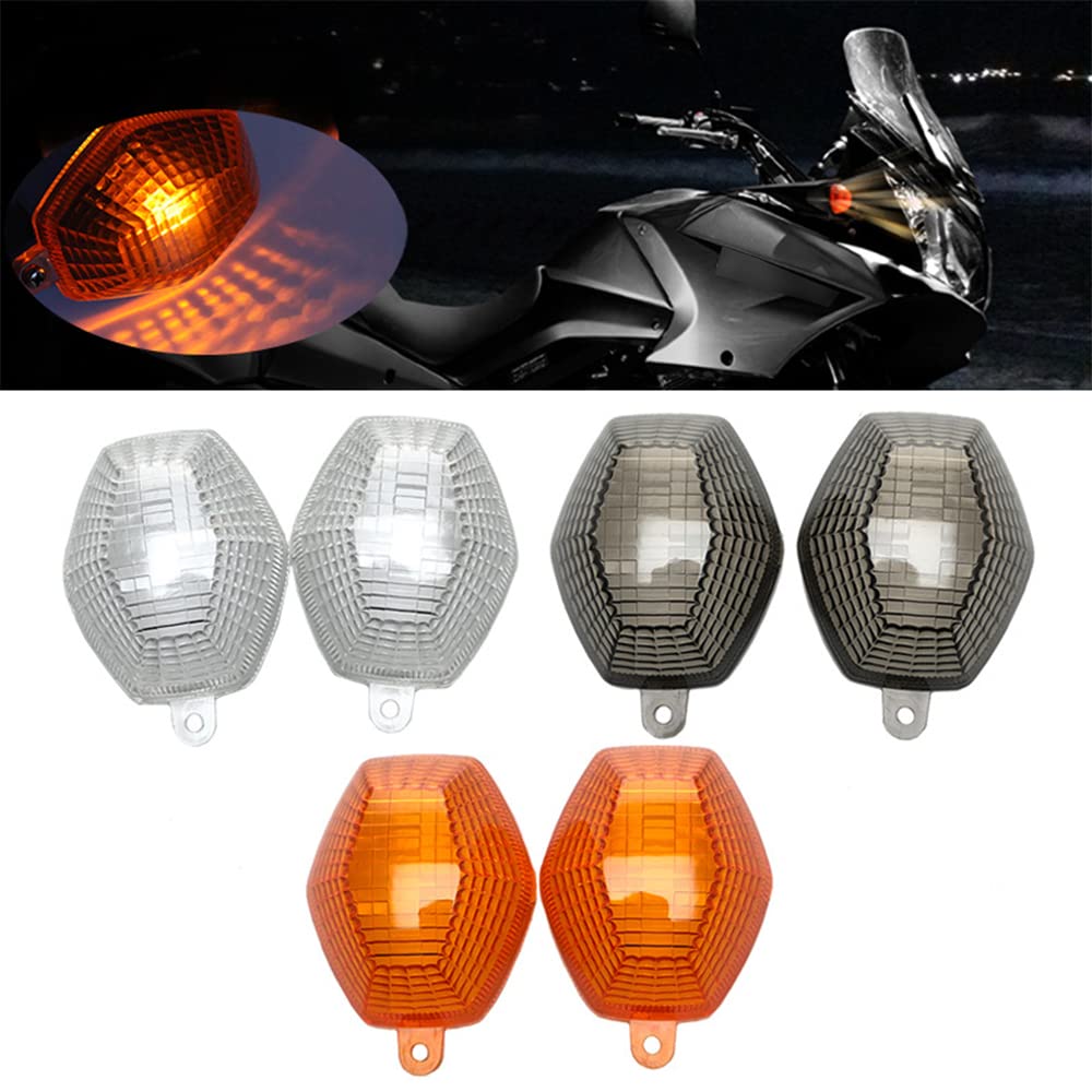 Baceyong 1 szt. Osłona obiektywu świateł kierunkowskazu motocykla, kompatybilna z Su-zu-ki SV 650N 650S 100N/S, SFV 650, DR-Z 400S 400SM, DL 1000 V-Strom 650V-Strom, przezroczysta