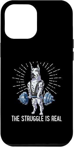 iPhone 13 Pro Max Struggle Is Real Dogo Argentino Deadlift Fitness Case