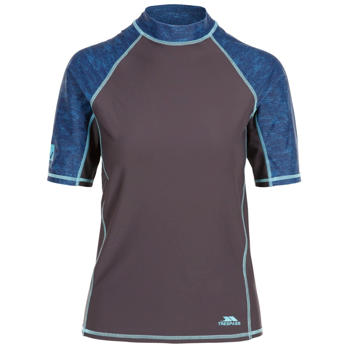 Trespass Women's Dark Grey Short Sleeve Rash Guard Tshirt Calista